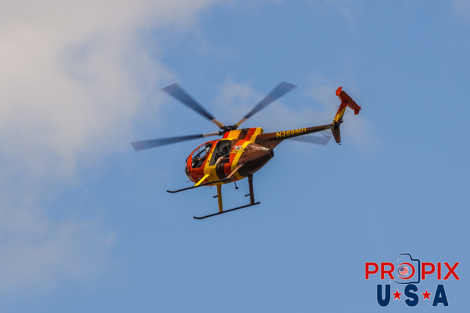 Someone's gotta pay for Magnum's FREE rides..! N369MH is a sightseeing helicopter that was used in the Magnum PI (version 2) series as TC's helicopter. The side of the helicopter still has the "Island Hoppers" logo from the TV series.