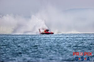 APBA Unlimited Hydroplanes #1 and #40 are racing on Lake Guntersville Alabama in the 2024 APBA Hydrofest. The #1 boat "Beacon Electric" was driven by J. Michael Kelly. The unlimited hydroplanes are powered by 3,000+ hp tirbine engines and are capable of running at over 200 mph.