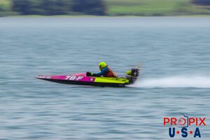 Amateur racer in boat 78-F at the 2024 Lake Guntersville Alabama Hydrofest
