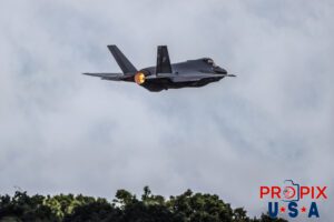 F-35 demonstrator was taking off with afterburner assistance at the 2025 Sun N Fun airshow in Lakeland Florida. Aircraft code: F35 Airport code(s): KLAL, LAL