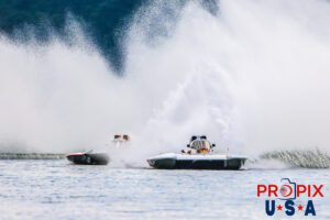 GP-3 "Pleasure Seekers" (Driven by Jimmy King) and GP-135 (Driven by John Shaw) Competing at Lake Guntersville Alabama in the 2024 Hydrofest. These boats are powered by a 1,500 GM based blown engine making it capable of running up to 170mph.