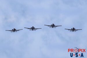 Pack of Warthogs. A-10 demonstration team passing over the 2025 Augusta Georgia airshow in formation. Aircraft code: A10 Airport code(s): KAGS, AGS