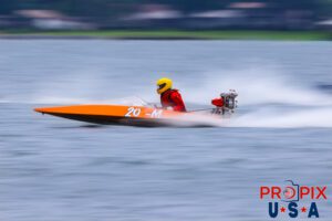 Amateur racer in boat 20-M at the 2024 Lake Guntersville Alabama Hydrofest