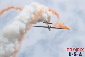 Smoke, loop, stall..! N15FJ 2015 MDM-1 Fox sailplane with two small jet engines attached. This was part of the 2025 Brunswick Georgia airshow. Airport code(s): BQK, KBQK Photo date: 5-17-2025
