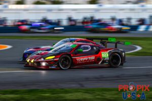 Adults can still play bumper cars..! The Ferrari and Mercedes were battling for track position in the early morning hours of the 2025 Rolex 24 at Daytona. The metallic paint of the Ferrari made for some beautiful glimmering colors.