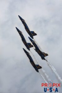 To the moon, Alice..! The Blue Angels are seen here performing the "Diamond Roll". This is always a crowd favorite as the proximity from one aircraft to another appears to be negligible. #1 Commander Adam Bryan (Commanding Officer) #2 Commander Jack Keilty (Right Wing) #3 Major Brandon Wilkins (Left Wing) #4 Lieutenant Commander Wes Perkins (Slot) Aircraft code: F18 Airport Code(s): KLAL, LAL