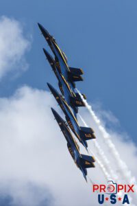 Lead, follow, or get OUT OF THE WAY...! The Blue Angels are seen here performing the "Diamond Roll". This is always a crowd favorite as the proximity from one aircraft to another appears to be negligible. #1 Commander Adam Bryan (Commanding Officer) #2 Commander Jack Keilty (Right Wing) #3 Major Brandon Wilkins (Left Wing) #4 Lieutenant Commander Wes Perkins (Slot) Aircraft code: F18 Airport Code(s): KLAL, LAL