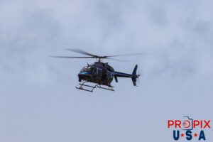 N921SP 2012 Bell 407 helicopter flown by the Georgia State Patrol at the 2025 Augusta Georgia airshow. Aircraft code: B407 Airport code(s): KAGS, AGS