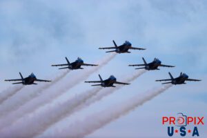The Blue Angels are performing the "Delta Pitch Up Break" at the 2025 Augusta Georgia airshow. #1 Commander Adam Bryan (Commanding Officer) #2 Commander Jack Keilty (Right Wing) #3 Major Brandon Wilkins (Left Wing) #4 Lieutenant Commander Wes Perkins (Slot) #5 Commander Thomas Zimmerman (Lead Solo) #6 Lieutenant Commander Connor O'Donnell (opposing Solo) Aircraft code: F18 Airport code(s): KAGS, AGS