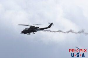 Apache helicopter doing a demonstration flight at the 2025 Augusta Georgia Airshow. Aircraft Code: AH64 Airport Code(s): KAGS, AGS