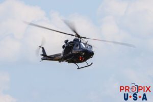 N412AD 2006 Bell 412EP Georgia State Patrol helicopter at the 2025 Augusta Georgia airshow. Aircraft code: B412 Airport code(s): KAGS, AGS