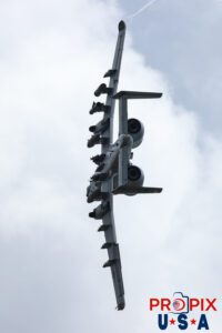 A-10 demonstrator performing a hight speed banking turn at the 2025 Augusta Georgia airshow. Aircraft code: A10 Airport code(s): KAGS, AGS