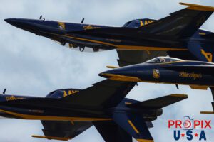 The Blue Angels are performing the "Double Farvel", with only aircraft #1, #2 and #4 pictured at the 2025 Augusta Georgia airshow. #1 Commander Adam Bryan (Commanding Officer) #2 Commander Jack Keilty (Right Wing) #4 Lieutenant Commander Wes Perkins (Slot) Aircraft code: F18 Airport code(s): KAGS, AGS