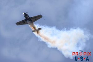 N821MG 2009 Extra EA-300 being flown by Mike Goulian at the 2025 Augusta Georgia Airshow. Aircraft Code: E300 Airport Code(s): KAGS, AGS