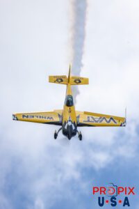 Smoking can bring you down..! Mike Goulian is performing in his 2008 Extra EA-300 at the 2025 Sun N Fun airshow in Lakeland Florida. Tail Number: N821MG Aircraft code: E300 Airport code(s): KLAL, LAL