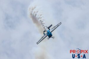 Not really a heavy smoker..! N821MG 2009 Extra EA-300 piloted by Mike Goulian at the 2025 Brunswick Georgia airshow. Aircraft code: E300 Airport code(s): BQK, KBQK Photo date: 5-17-2025
