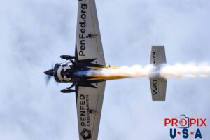 N821MG 2009 Extra EA-300 being flown by Mike Goulian at the 2025 Augusta Georgia Airshow. Aircraft Code: E300 Airport Code(s): KAGS, AGS