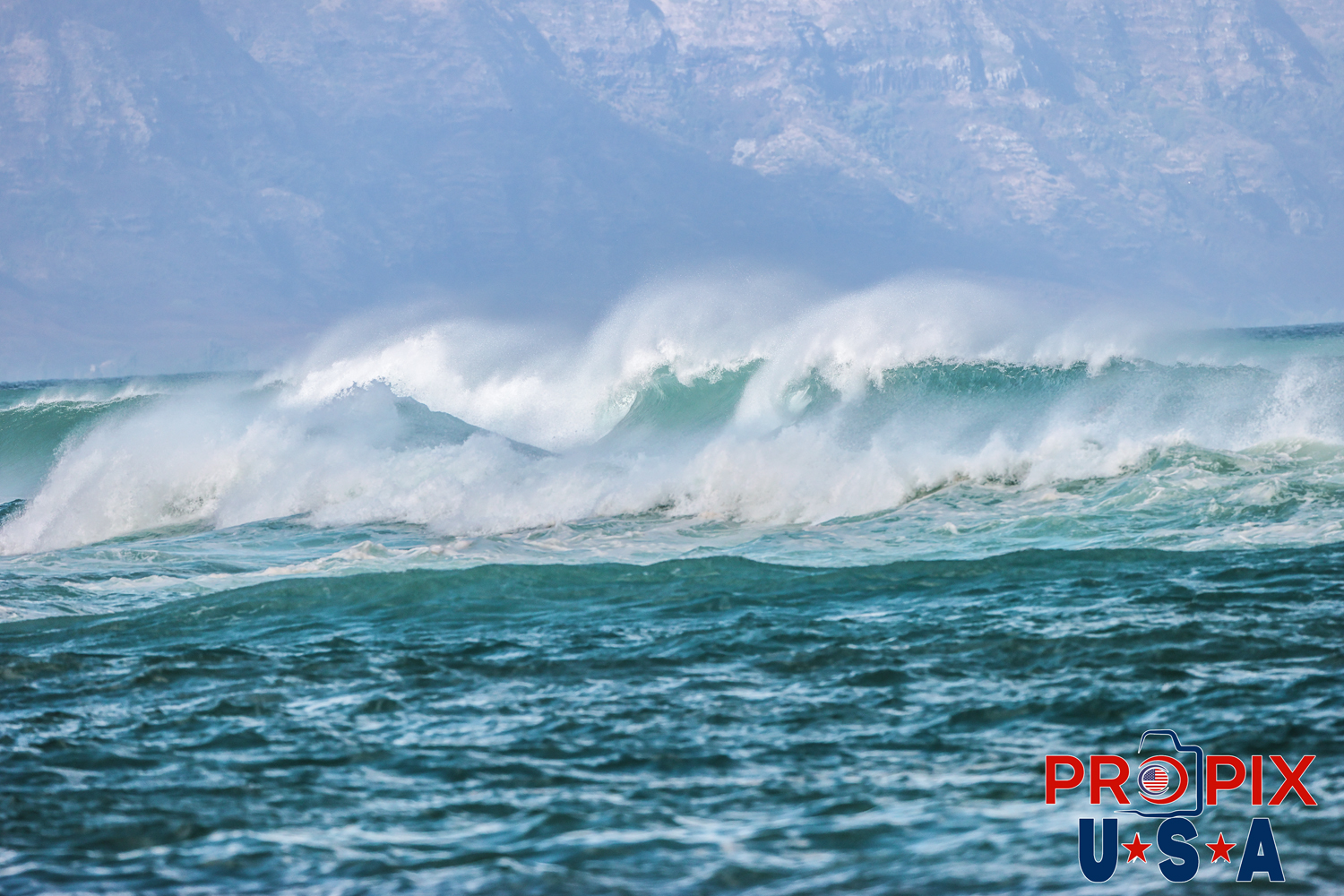 Some turbulent seas near some of Oahu Hawaii's best surfing beaches.