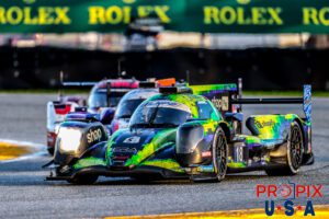 Passin time..! Two LMP2's battling for track position, with a Porsche GTP behind them patiently awaiting the opportunity to go blistering past the two cars. This was taken in the Sunday morning hours of the 2025 Rolex 24 at Daytona.