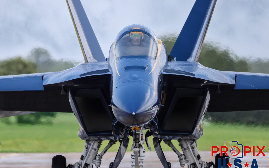 Commander Bryan leading the departure. The Blue Angels performance was canceled on Sunday May 18th, 2025 in Brunswick Georgia due to a brief rain shower. The Blue Angels commanding officer and pilot #1 was just starting to taxi to depart the event. #1 Commander Adam Bryan (Commanding Officer) Aircraft code: F18 Airport code(s): BQK, KBQK Photo Date: 5-18-2025