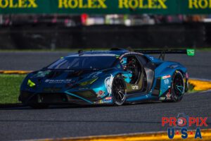Do you hear me..? If you slam the door one more time, you're going to tear it off it's hinges..! This Lamborghini is seen exiting the International Horseshoe at the 2025 Rolex 24 at Daytona.