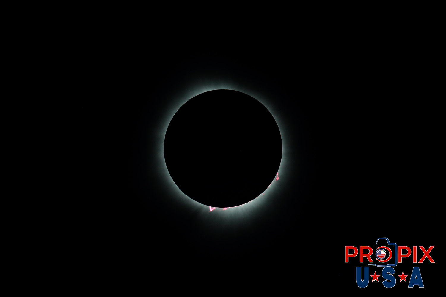 Total eclipse as seen from Marion Illinois on 4-8-2024