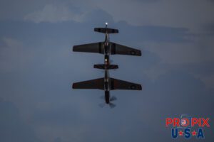 N51LW 1962 P-51 Mustang "The Little Witch" N5444 1944 P-51 Mustang "Miss Kandy" Doing a dusk performance at the 2025 Sun N Fun airshow in Lakeland Florida. Aircraft code(s): P51 Airport code(s): KLAL, LAL