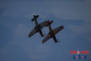 N51LW 1962 P-51 Mustang "The Little Witch" N5444 1944 P-51 Mustang "Miss Kandy" Doing a dusk performance at the 2025 Sun N Fun airshow in Lakeland Florida. Aircraft code(s): P51 Airport code(s): KLAL, LAL