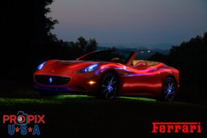 Beauty is in the eye of the keyholder..! Ferrari dusk photoshoot camera 1.