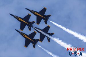 Blue Angels F-18 Hornets performing at the 2017 Sun N Fun airshow in Lakeland Florida. #1 Commander Ryan Bernacchi #2 Lt. Damon Kroes: Right Wing #3 Lt. Nate Scott: Left Wing #4 Lt. Lance Benson: Slot Aircraft code F18.