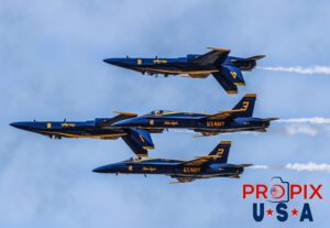 Blue Angels F-18 Hornets performing at the 2017 Sun N Fun airshow in Lakeland Florida. #1 Commander Ryan Bernacchi #2 Lt. Damon Kroes: Right Wing #3 Lt. Nate Scott: Left Wing #4 Lt. Lance Benson: Slot Aircraft code F18.