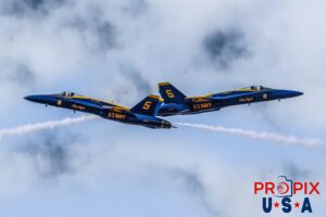 2017 Blue Angels F-18 Hornets performing at the 2017 Sun N Fun airshow in Lakeland Florida. #5 Commander Frank Weisser: Lead Solo #6 Lt. Tyler Davies: Opposing Solo Aircraft code F18.