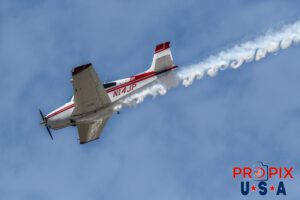 N14JP 1986 Beechcraft Bonanza performing at the 2017 Sun N Fun airshow in Lakeland Florida Aircraft code BE33.