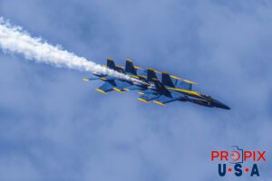 Blue Angels F-18 Hornets performing at the 2017 Sun N Fun airshow in Lakeland Florida. #1 Commander Ryan Bernacchi #2 Lt. Damon Kroes: Right Wing #3 Lt. Nate Scott: Left Wing #4 Lt. Lance Benson: Slot Aircraft code F18.
