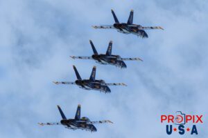 Blue Angels F-18 Hornets performing at the 2017 Sun N Fun airshow in Lakeland Florida. #1 Commander Ryan Bernacchi #2 Lt. Damon Kroes: Right Wing #3 Lt. Nate Scott: Left Wing #4 Lt. Lance Benson: Slot Aircraft code F18.