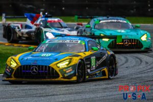 Mercedes AMG's and a BMW at the Rolex 24. Two AMG Mercedes were nothing but traffic for the BMW GTP car as it was simply waiting for the opportunity to pounce past the nose star, clad machines. This was fairly early on Sunday morning at the 2024 Rolex 24 hours at Daytona.