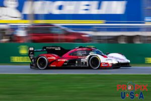Winner, winner, chicken dinner..! What was to be the overall winner of the 2024 Rolex 24 hours at Daytona screaming past one of the Michelin semi trailers in the morning hours.