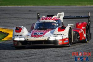 Porsche at Rolex. As the morning sun peeked inside the drivers compartment, you can see what appears to be unphased by the pressures of the 2024 Rolex 24 hours at Daytona.