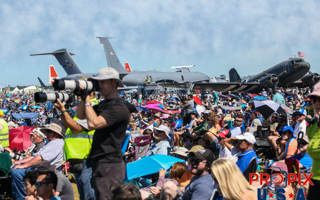 The huge Saturday airshow crowd at the 2024 Sun N Fun airshow in Lakeland Florida. Airport code(s): KLAL, LAL Photo date: 4-13-2024