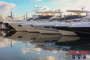 Boats docked side by side at a marina.