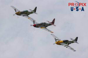 Close and closer.. N51MX 1945 P-51 Mustang (Mad Max) N51LW 1962 P-51 Mustang (The Little Witch) N5444V 1944 P-51 Mustang (Cheryl Lynn) Jack Aces P-51 flight demonstration team performing at the 2025 Smyrna Tennessee airshow. Aircraft code: P51 Airport code(s): MQY, KMQT Photo date: 6-7-2025