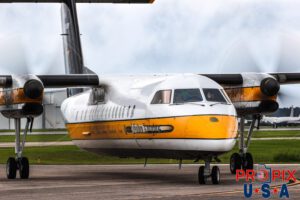 U.S. Army Golden Knights parachute team aircraft taxiing for takeoff at the 2025 Brunswick Georgia airshow. The aircraft is a modified deHavilland Twin Otter, with the military designation of C-147A Aircraft code: C147, DHC6 Airport code(s): BQK, KBQK Photo date: 5-18-2025