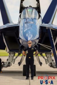 Preparation..! Petty Officer and #1 Crew Chief Chelsea Kendrick standing at parade rest awaiting Commander Adam Bryan prior to the aerial demonstration at the 2025 Smyrna Tennessee air show. Aircraft code: F18 Airport code(s): MQY, KMQY Photo date: 6-8-2025