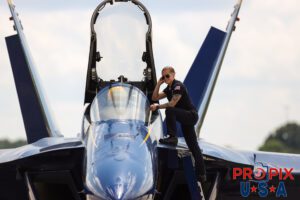 When you enjoy what you do, you'll never work a day in your life..! Petty Officer and #1 Crew Chief Chelsea Kendrick assists Commander Adam Bryan to prepare for the aerial demonstration at the 2025 Smyrna Tennessee air show. #1 Commander Adam Bryan (Commanding Officer) Aircraft code: F18 Airport code(s): MQY, KMQY Photo date: 6-8-2025