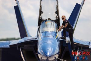 Hard work and dedication will get you there..! Petty Officer and #1 Crew Chief Chelsea Kendrick assists Commander Adam Bryan prepare for the aerial demonstration at the 2025 Smyrna Tennessee air show. #1 Commander Adam Bryan (Commanding Officer) Aircraft code: F18 Airport code(s): MQY, KMQY Photo date: 6-8-2025
