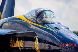 Showtime..! Blue Angels Commander Adam Bryan just started his taxi roll to the flightline to begin their demonstration flight at the 2025 Smyrna Tennessee airshow. Commander Bryan is seen waving as he passes the crowd. Aircraft code: F18 Airport code(s): MQY, KMQY Photo date: 6-8-2025