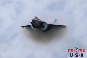 Melaine "Bad to the bone, Mach" Kluesner toying with the sound barrier at the 2025 Smyrna Tennessee air show. Major Melanie "Mach" Kluesner with her foot mashed to the floor in her F-35 at the 2025 Smyrna Tennessee airshow. Aircraft code: F35 Airport code(s): MQY, KMQY Photo date: 6-7-2025