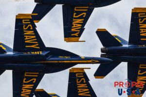 The Blue Angels perform the "Diamond Aileron Roll" at the 2025 Brunswick Georgia Airshow. #1 Commander Adam Bryan (Commanding Officer) #2 Commander Jack Keilty (Right Wing) #3 Major Brandon Wilkins (Left Wing) #4 Lieutenant Commander Wes Perkins (Slot) Aircraft code: F18 Airport code(s): BQK, KBQK Photo date: 5-17-2025