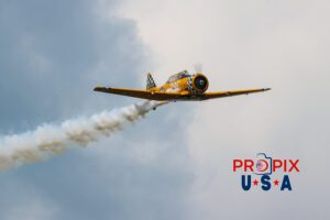N3639F 1945 North American T-6 Texan performing at the 2025 Brunswick Georgia airshow with Jeff Shetterly piloting this WWII era aircraft. Aircraft code: T6 Airport code(s): BQK, KBQK Photo date: 5-18-2025