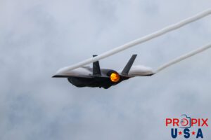 Fire and fluff.. Major Melanie "Mach" Kluesner making a climb with sufficient rate to induce the formation of a vapor cloud over her F-35 at the 2025 Smyrna Tennessee airshow. Aircraft code: F35 Airport code(s): MQY, KMQY Photo date: 6-7-2025